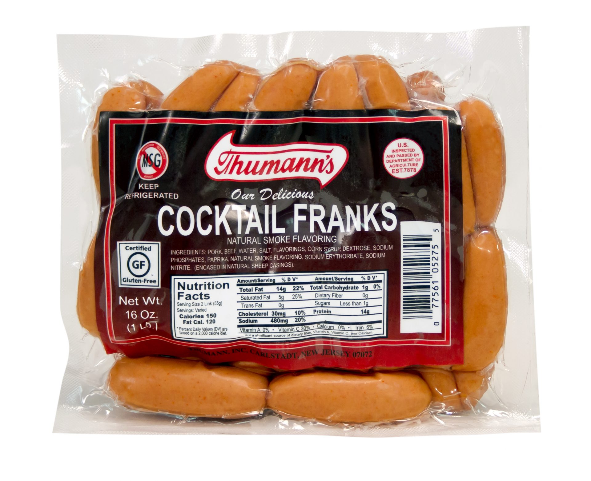 PK&BF COCKTAIL FRANKS 5LB.