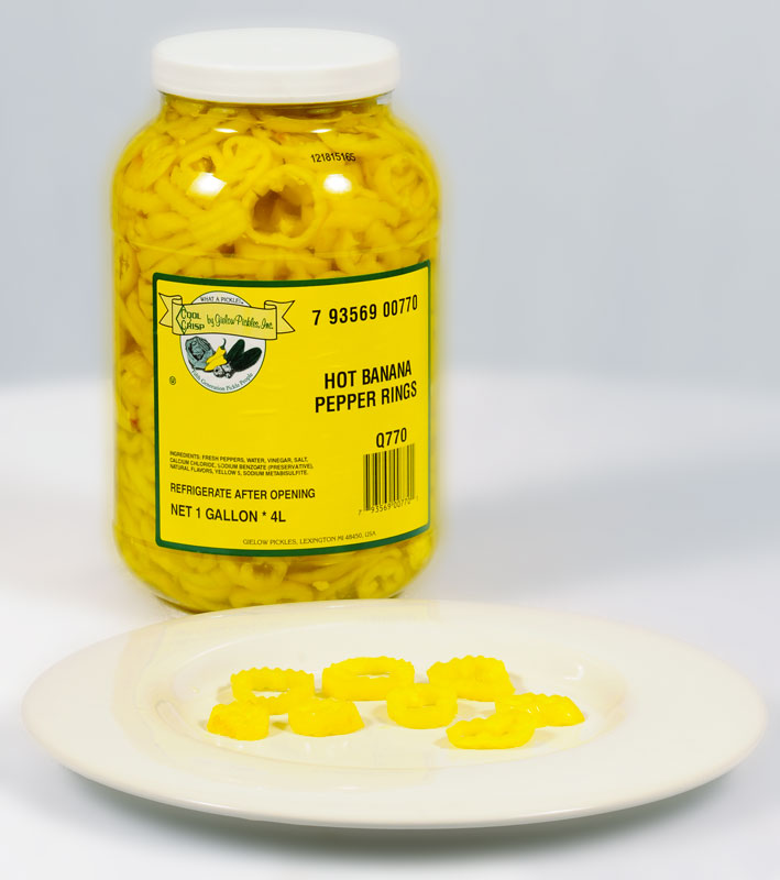 Hot Banana Pepper Rings 5/16’’
